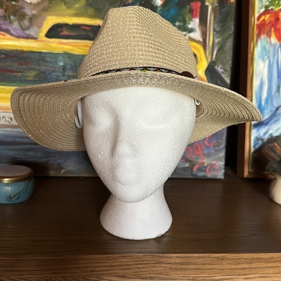 Hand painted summer hat with hat band main image 6